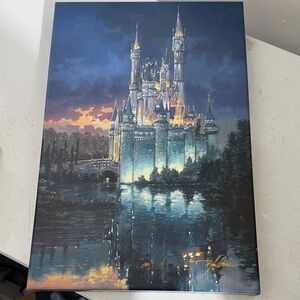 Royal Reflection Rodel Gonzalez Disney rare Ltd Edition canvas Cinderella Castle